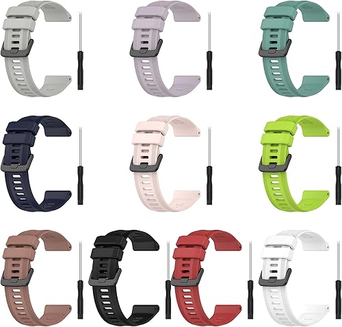 Miniatura 6 de Correa para Garmin Forerunner 955, banda de repuesto de silicona suave para Garmin Forerunner 955  Forerunner 955 Solar (sin rastreador, solo bandas
