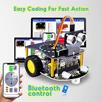 KEYESTUDIO BBC Microbit Robot Kit robotika szett vonalkövetéssel ultrahang szenzorokkal 4