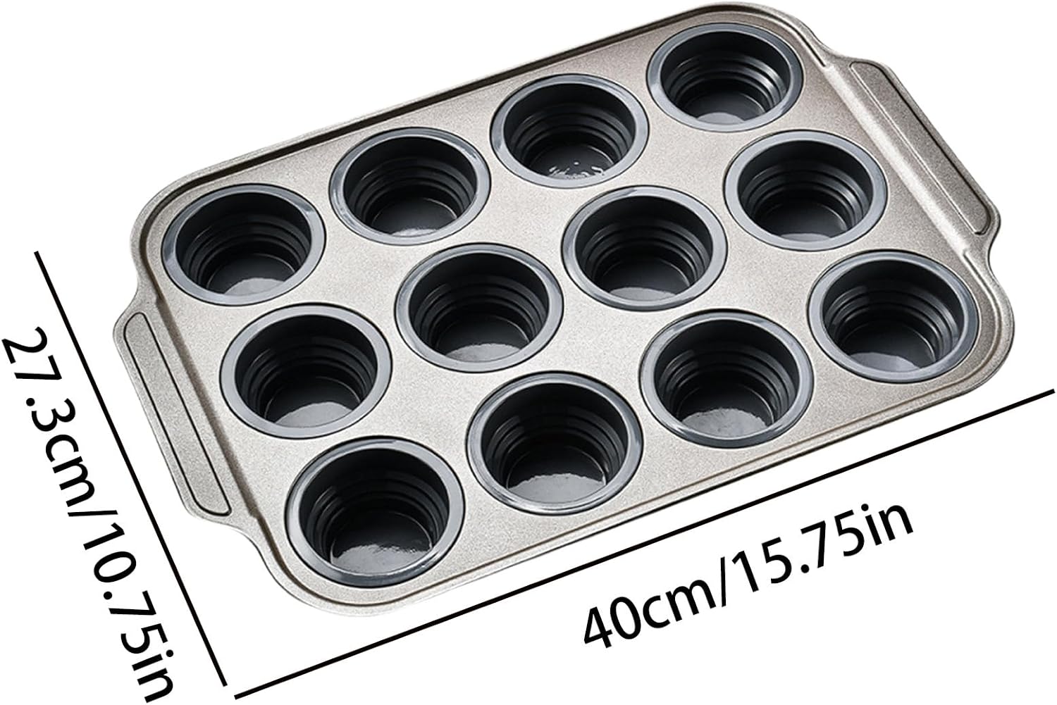 Cupcake Pans for Baking,12 Cups Easy Release Nonstick Bakeware - Dishwasher Safe Baking Mold | for Kitchen Oven Microwave Freezer Food Snack