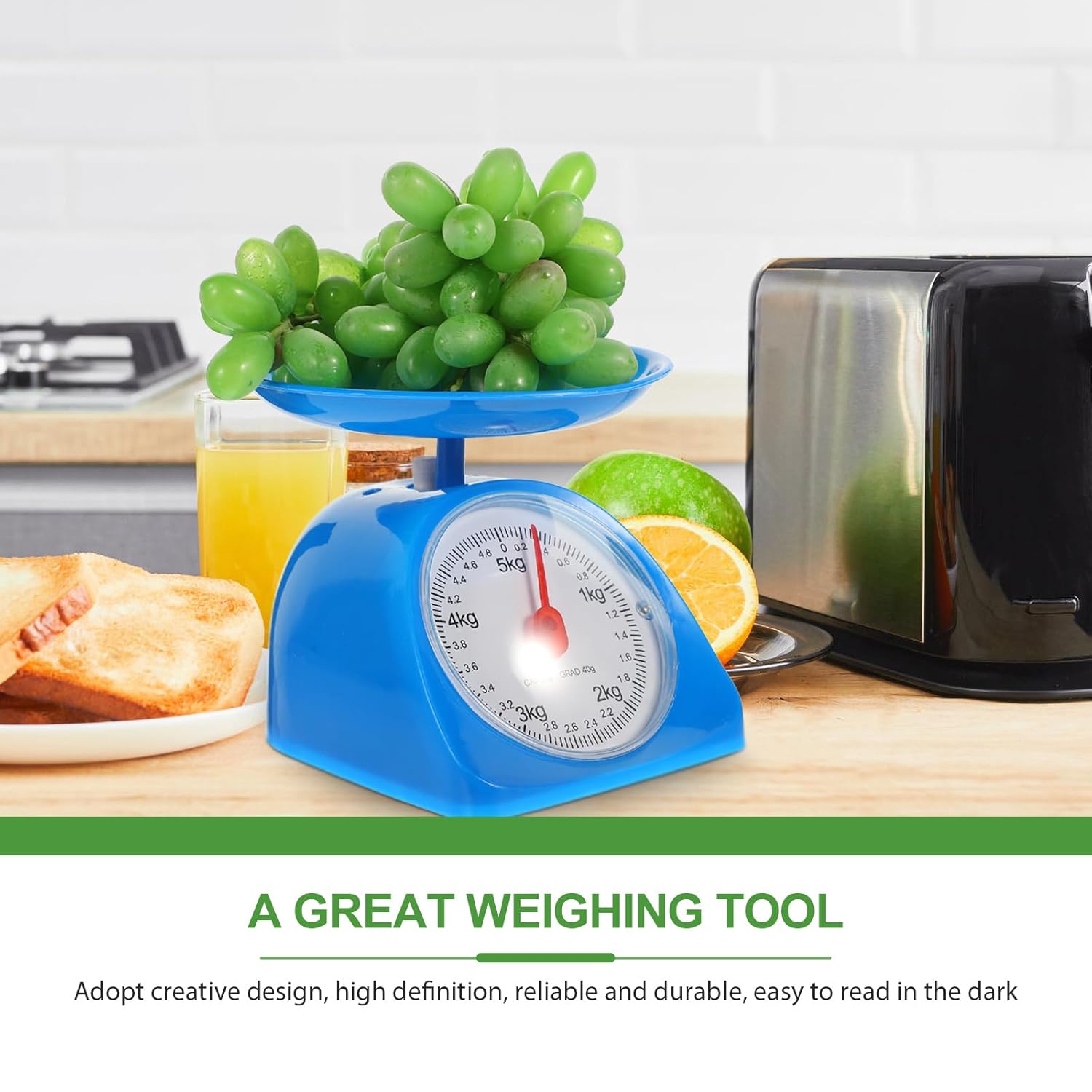 Zerodeko Professional Baking Scale Digital Kitchen Food Scale Multi-Function Kitchen Desk with Large Display 6.29X5.90X5.11 Inch for Accurate Weighing in Ounces and Grams