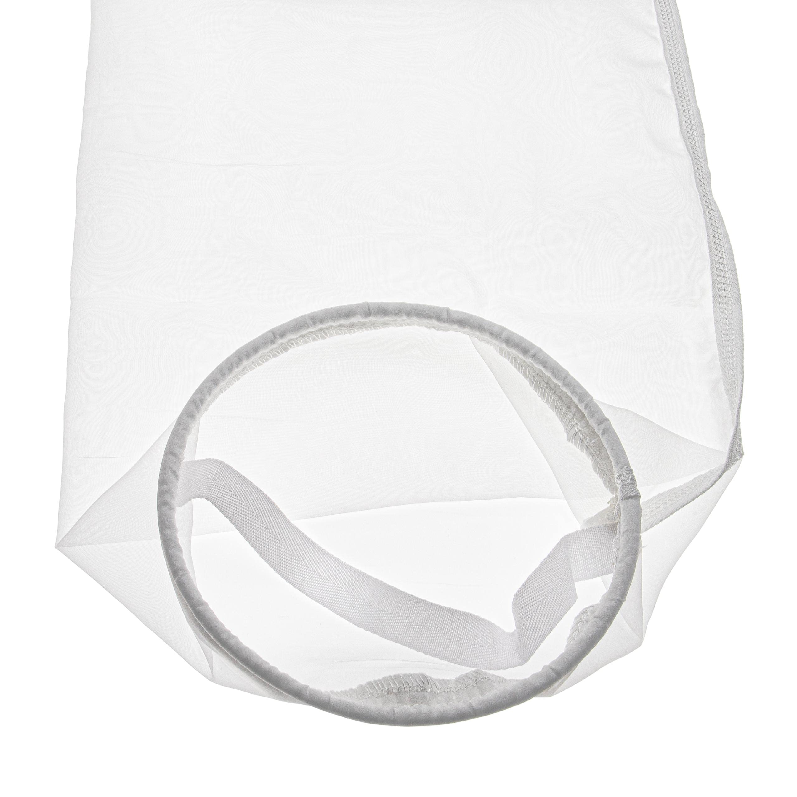vhbw Calza filtrante Universale Compatibile con acquari, Piscine, Skimmer - Sacchetto filtrante, Nylon, 18 x 81 cm, 100 Micron, Bianco