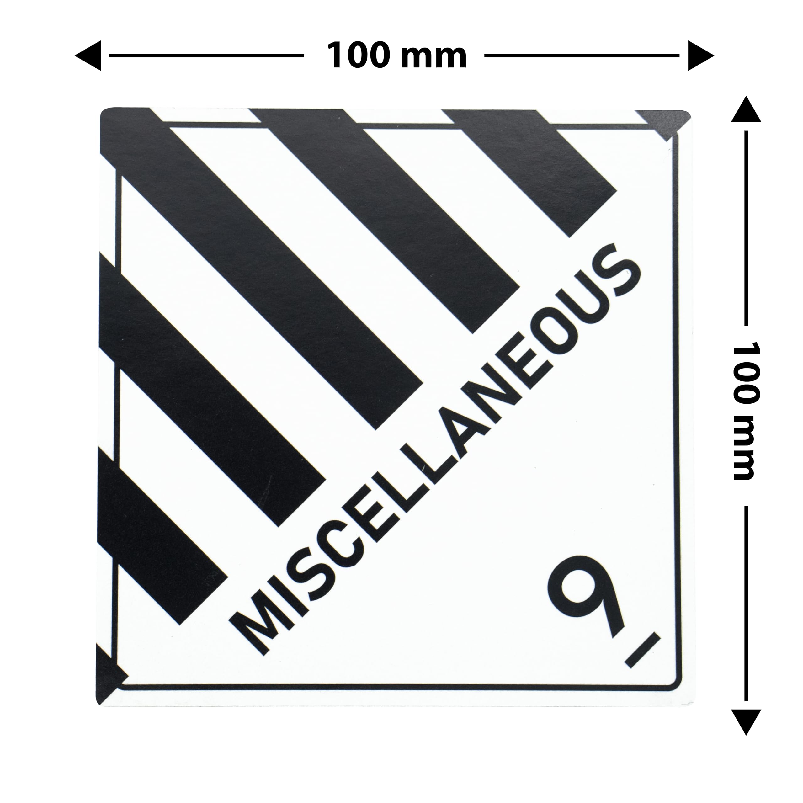Gefahrgutaufkleber Klasse 9 - 1000 Stück 100x100mm Auf Rolle