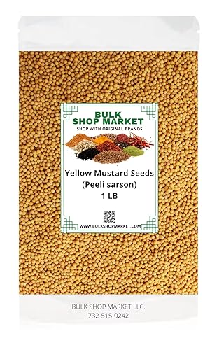 Miniatura 3 de BulkShopMarket - Especias de semillas de mostaza amarilla (7 onzas)