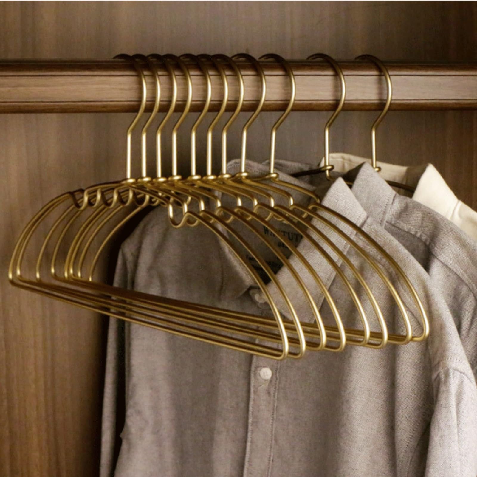 10 Paquetes de Perchas de aleación de Aluminio for el hogar y el Hotel