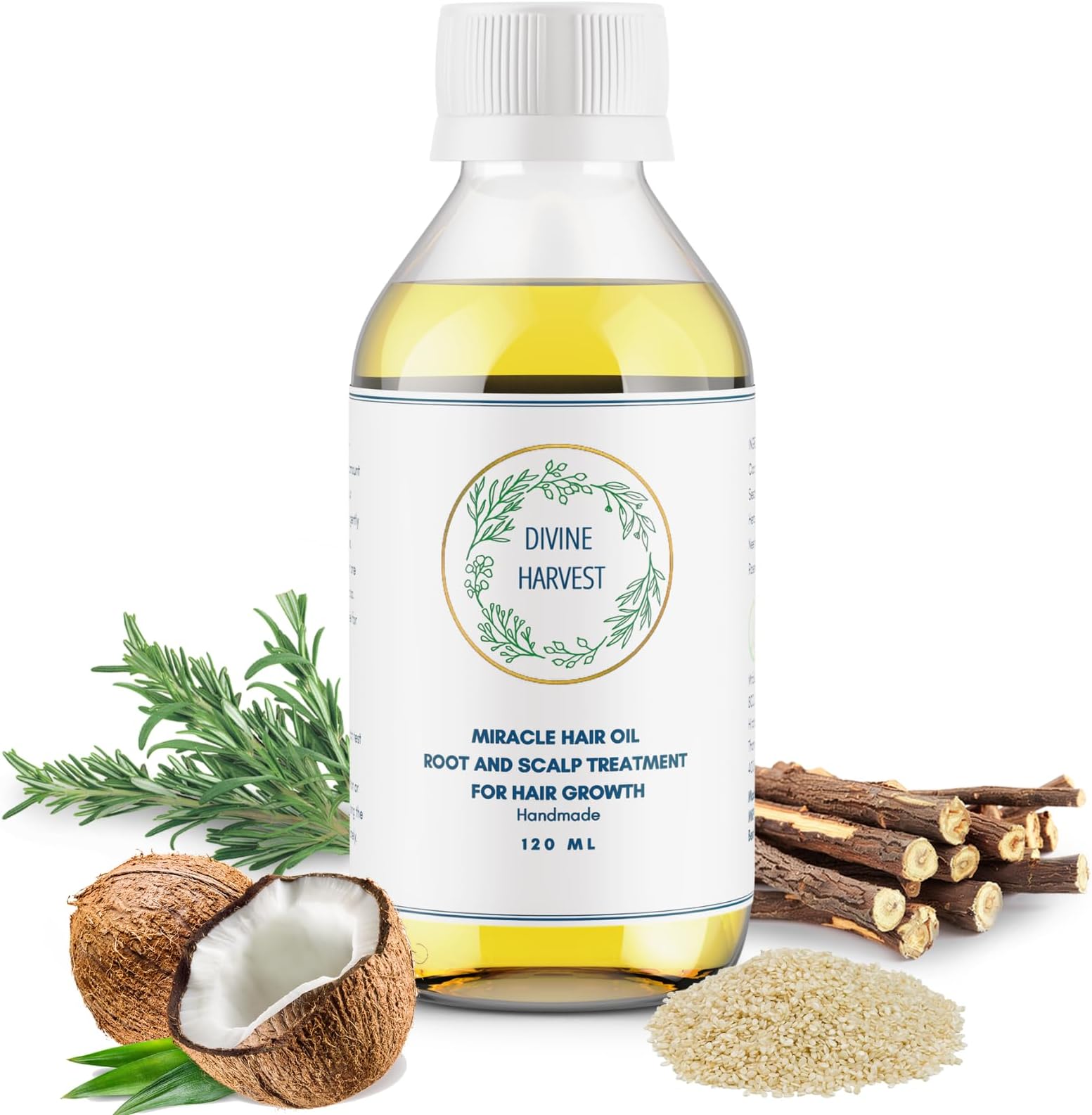 Miracle Hair Oil, For Men & Women | Infused With Rosemary Oil And Ayurvedic Herbs & Roots |120Ml