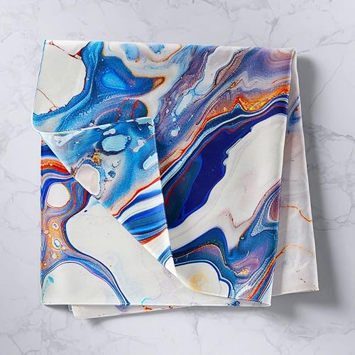 Miniatura 2 de Tapiz colorido de mármol para niñas, para colgar en la pared, diseño de remolino psicodélico para niños, manta de pared de remolinos psicodélicos,