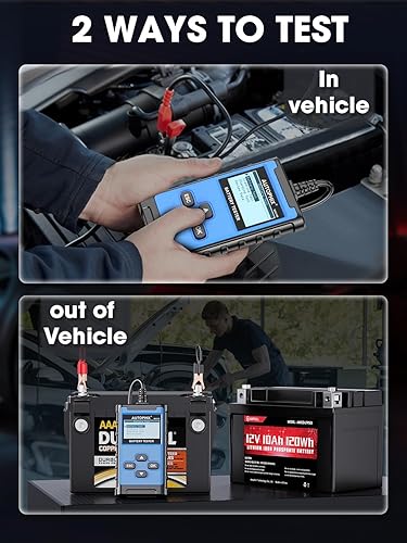 Miniatura 9 de AUTOPHIX BAS100 - Probador de batería de coche de 12 V 24 V 100-2000 CCA probador de carga de batería automotriz en sistemas de carga de arranque