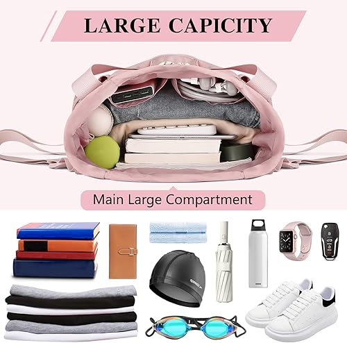 Miniatura 3 de Mochila de gimnasio con cordón y bolsillo húmedo, bolsa de gimnasio para mujeres y hombres, bolsas de viaje resistentes al agua para mujeres, bolsa