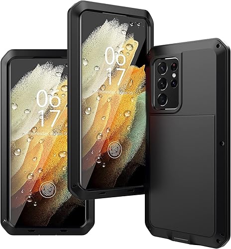 KVIBEO Funda para Samsung Galaxy S23 UltraS23 PlusS23, compatible con funda de carga inalámbrica, protector de pantalla integrado, grado militar, a