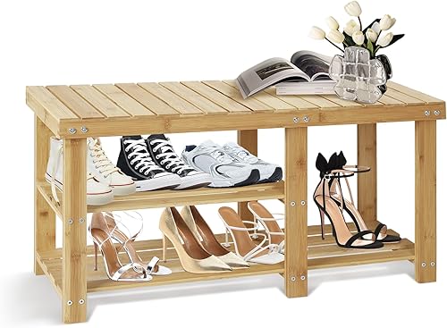 Zapatero, organizador de zapatos de 3 niveles para almacenamiento de entrada, pequeño estante de madera para zapatos, zapateros independientes,