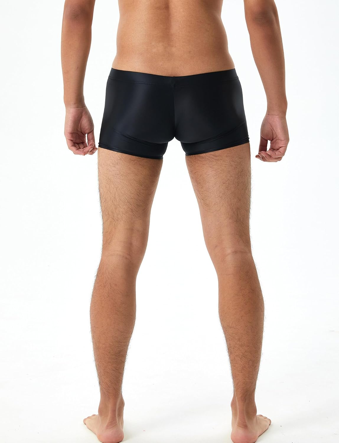 Panegy Men’s Silky Glossy Stretchy Boxers Low Rise Sexy Translucent Underwear S-XL