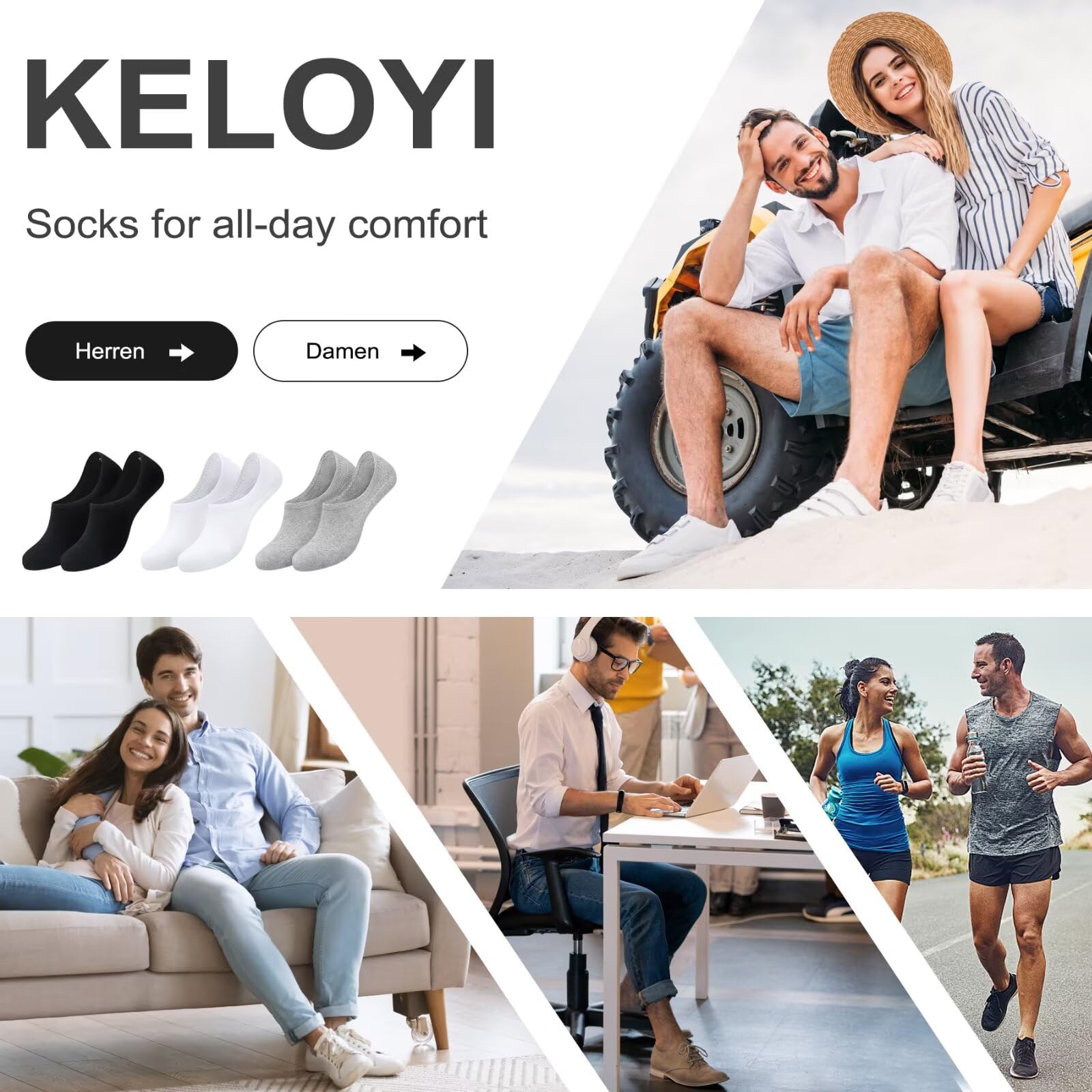 Calcetines Hombre Deporte 10 Pares Calcetines Negros Hombre Calcetines Bajos Hombre Calcetines Invisibles Calcetines Ciclismo Calcetines Cortos Mujer Calcetines Antiampollas Senderismo
