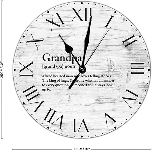 Miniatura 163 de Reloj de pared de PVC con definición de cuñado, reloj de pared redondo con citas espirituales, números romanos, tipografía, arte de pared, 8.8