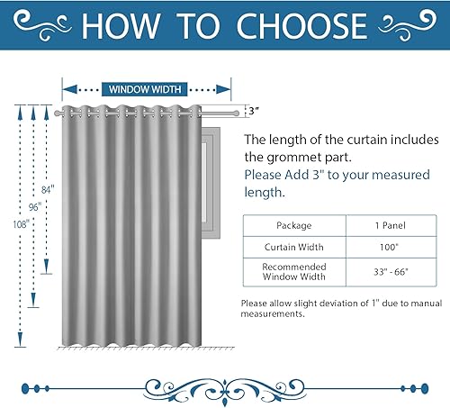 Miniatura 7 de Rose Home Fashion - Cortinas con textura de lino para puerta de patio