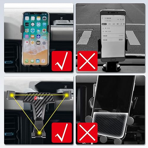 Miniatura 5 de HIGH FLYING Soporte universal para Ford Bronco Sport 2021-2023 para consola central de automóvil, montaje en ventilación de aire, compatible con la