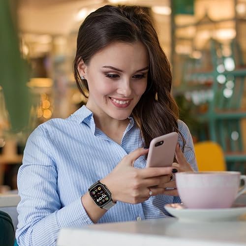 Vista 168 de UUPWPOKT Correa de cuero compatible con Apple Watch Ultra 3/2/1 Band de 1.929 in, 1.811 in, 1.772 in, 1.732 in, 1.654 in, correa de cuero genuino