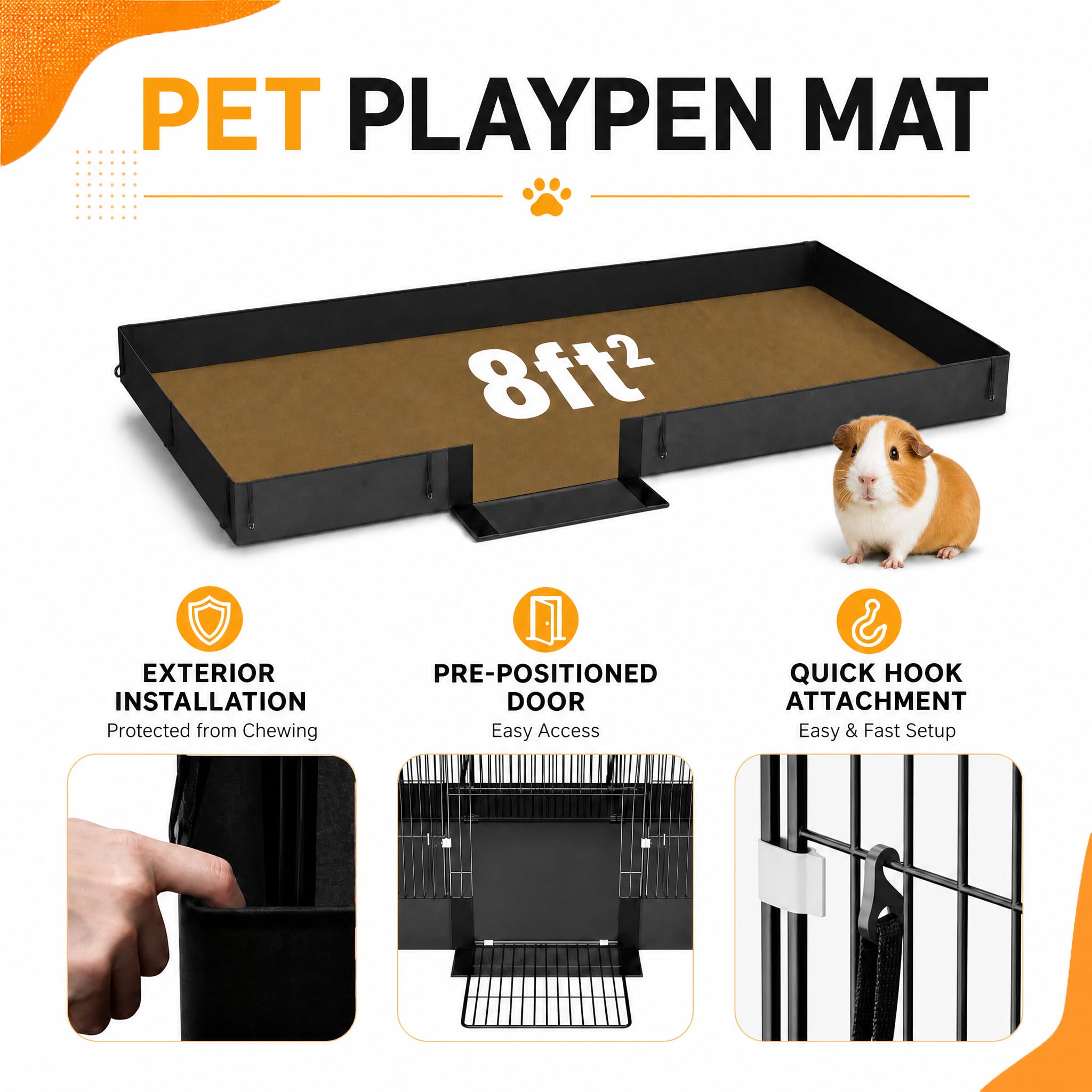 Guinea Pig Cage - Expandable & Waterproof -3