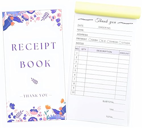 Thank You Receipt Book for Small Businesses 4x7 inches 2-Part