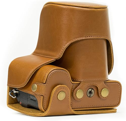 Miniatura 2 de MegaGear Sony Alpha A7S II, A7R II, A7 II (1.102-2.756 in) Ever Ready - Funda de piel para cámara y correa con acceso a la batería, color marrón