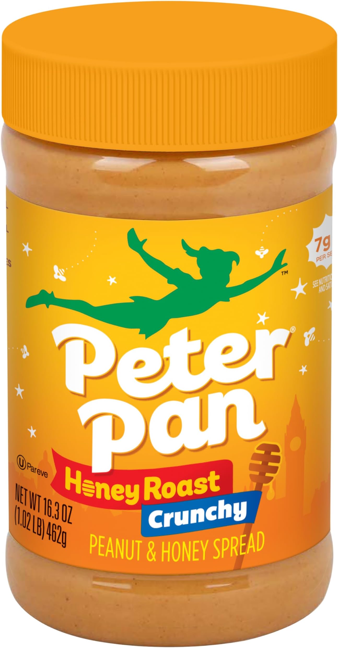 Crunchy Honey Roast Peanut Spread, 16.3 oz (Pack of 12)