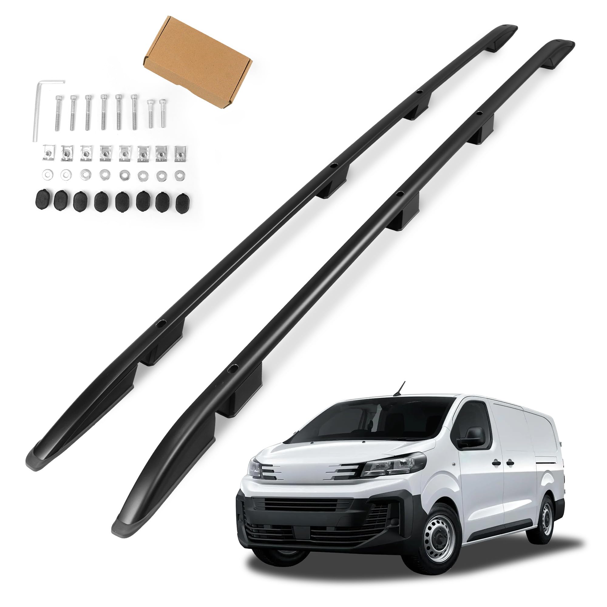 CHROMEMASTER | Barre da Tetto, Rail Tetto Compatibile con Peugeot e-Expert L3 Long LUNGO 2020+ | Sono Utilizzate per il Montaggio di Portapacchi, Box da Tetto o Portabiciclette | Alluminio