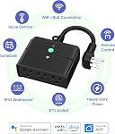 BN-LINK Smart Wi-Fi Outdoor Smart Plug, Heavy Duty Wi-Fi & Bluetooth Smart Plug with 3 Outlets, Alexa Plugs for Alexa Devices & Google Assistant, Weatherproof IP44, No Hub Required, ETL Listed