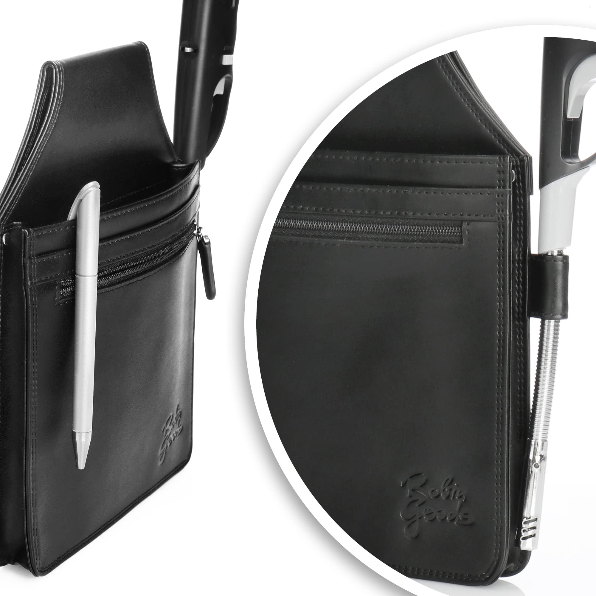 Cartera de Camarero Monedero Elegante Negro 2 Piezas