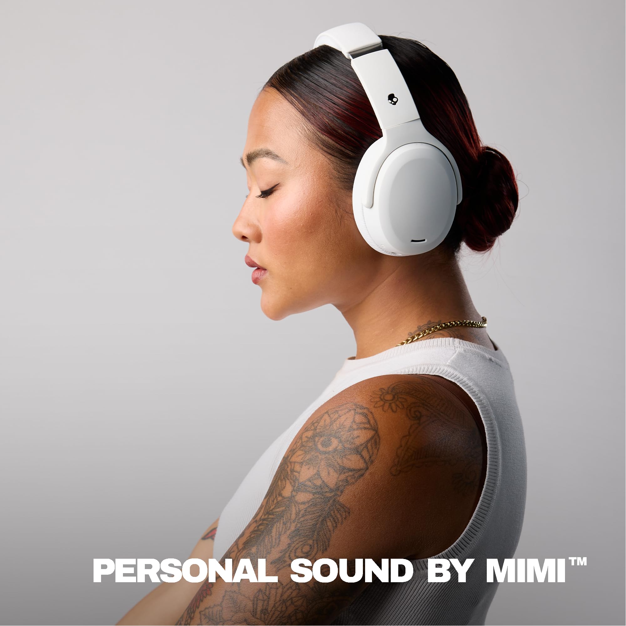 Skullcandy Crusher ANC 2 Casque Circum-Auriculaire Bluetooth sans Fil, Câble USB-C Supplémentaire, Basses Multisensorielles, Suppression Active du Bruit, 60 Heures d’Autonomie - Blanc | Multi-Sensory Crusher Bass, Over-Ear Fit, Bluetooth, 60 heures Batter