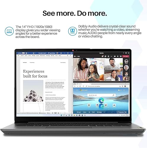Miniatura 5 de Lenovo IdeaPad 3 - Laptop con pantalla FHD de 14 pulgadas, procesador AMD Ryzen 7 5700U, 12 GB de RAM, SSD de 512 GB, gráficos AMD Radeon,