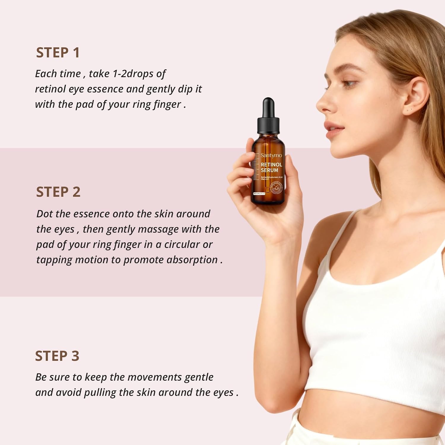 Retinol Gentle Serum for Face & Eyes, Encapsulated Time-Release Hydrating Formula for Sensitive Skin, Reduces Crow's Feet, Forehead Lines & Dullness