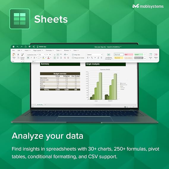 OfficeSuite Family - 1 Year License - Documents, Sheets, Slides, PDF, Mail & Calendar / 1 Windows & 2 Mobile Devices / 6 Users