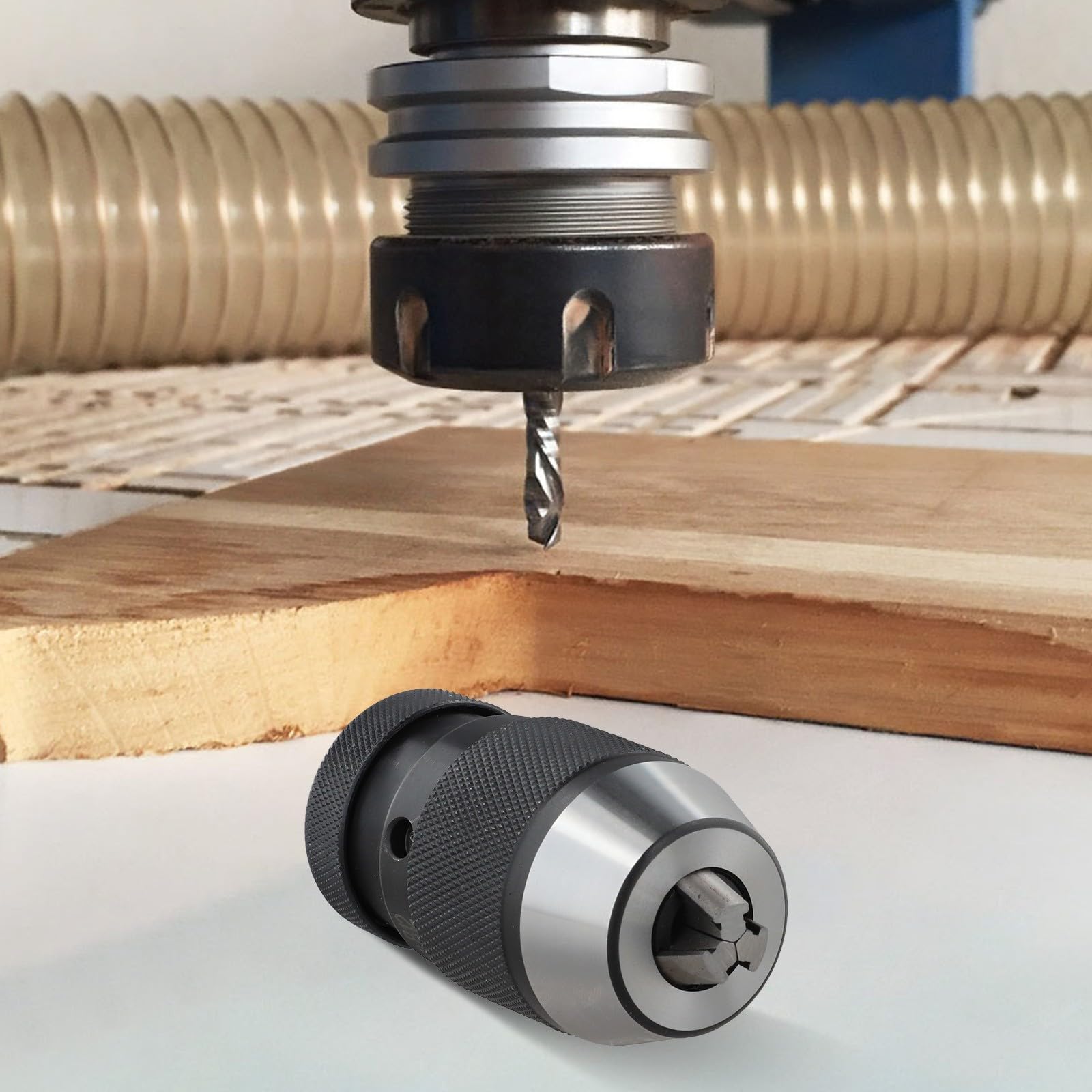 RichVibe B10-B22 Mandrin auto-serrant pour tour conique Morse pour machine CNC, mandrin industriel sans clé avec haute adhérence, 0,5 à 20 mm pour gamme