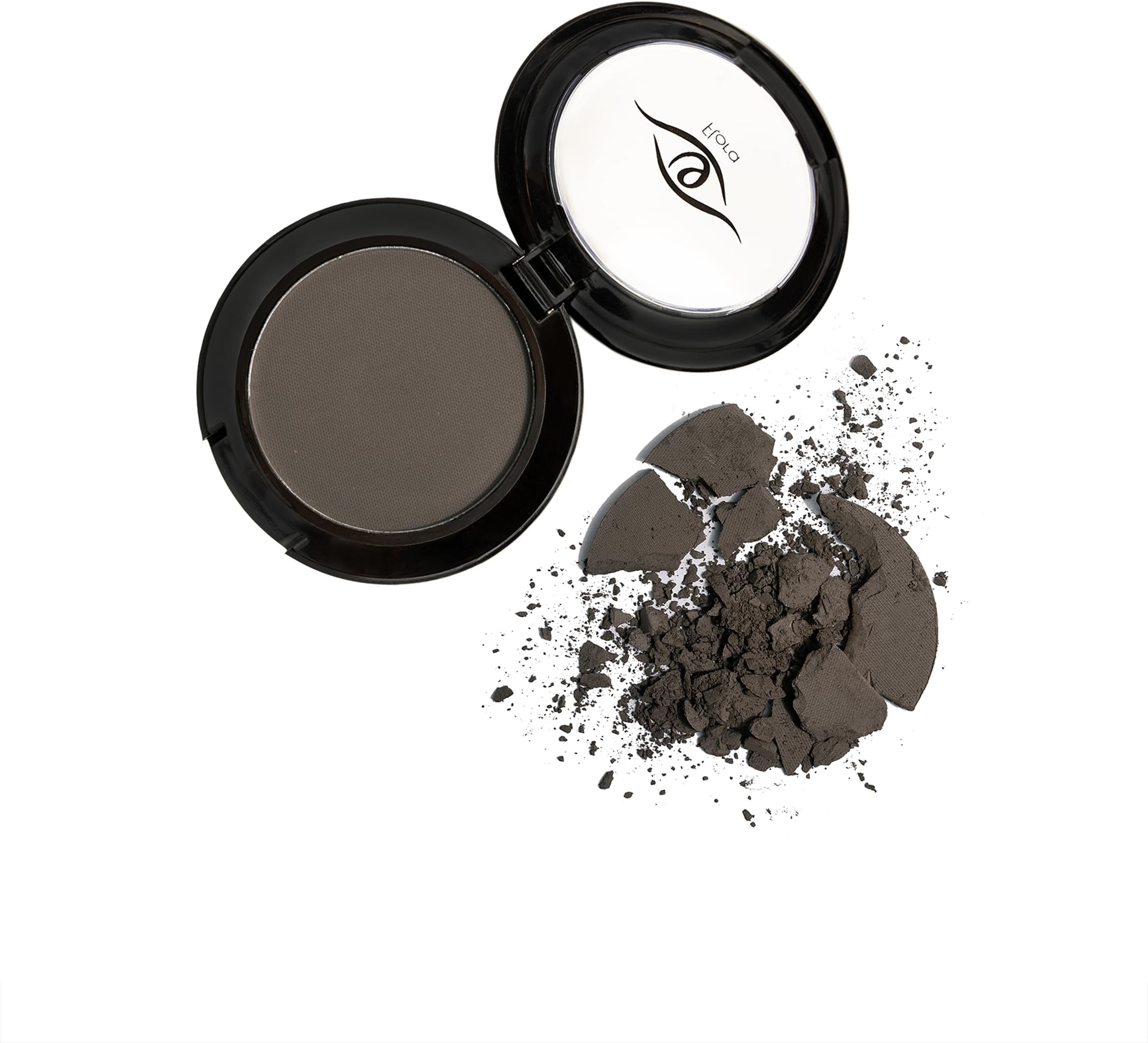 Eye Embrace Gray Eyebrow Powder, Hair Powder, Root Cover-Up – Waterproof, Cruelty-Free (Flora dark brown-gray)
