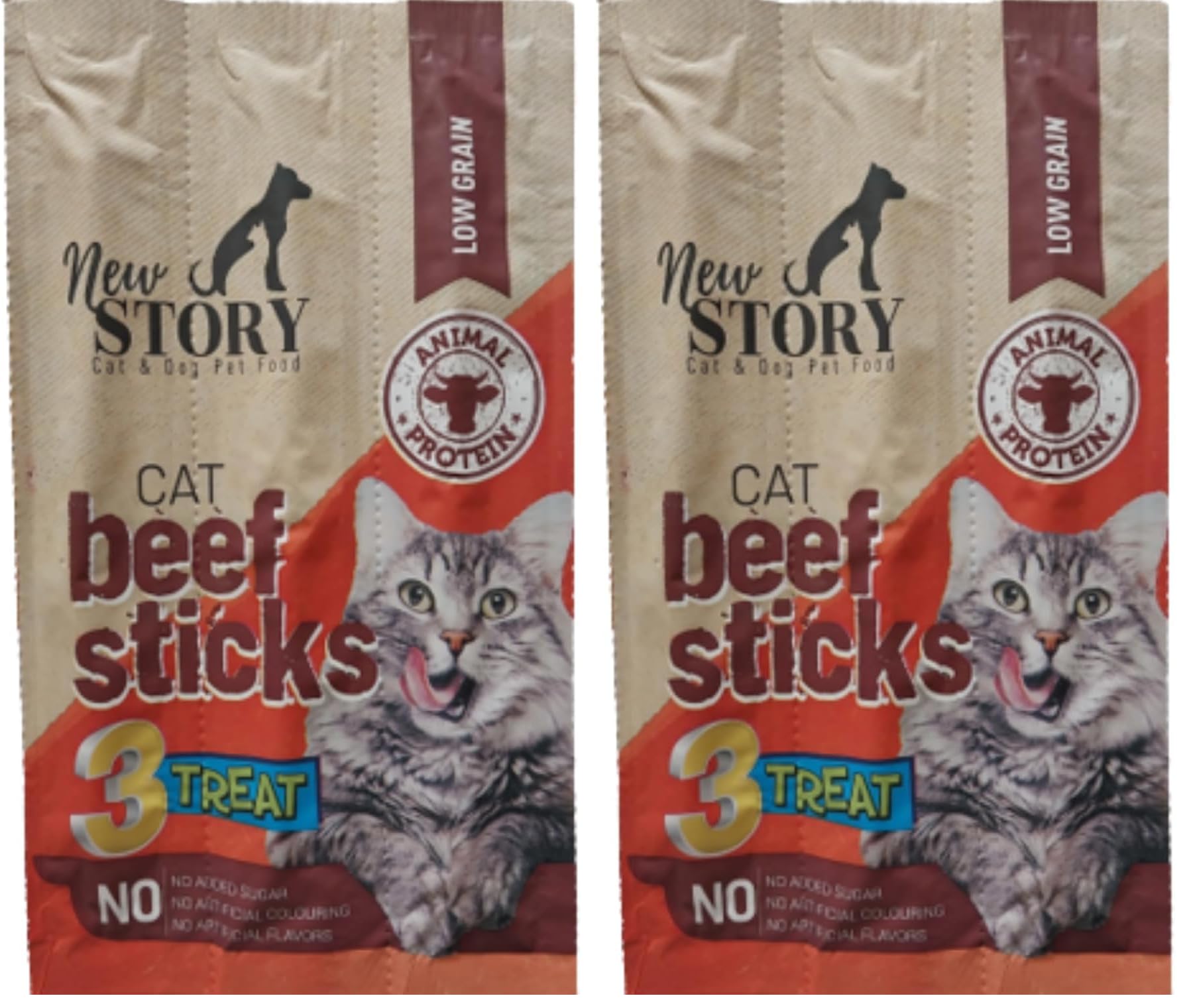 New Story Sığır Etli Stick Yumuşak Kedi Ödül Maması 3'lü Paket 5 Gram x 3 Adet 2li paket