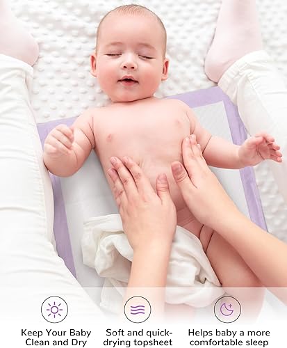Miniatura 6 de Cambiadores desechables para bebé, paquete de 100 almohadillas desechables para bebé, ultra suaves, impermeables, cambiadores de pañales de 13 x 18
