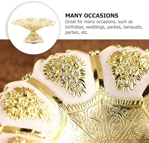 Miniatura 9 de UPKOCH Bandeja budista para frutas plato de frutas con pies centro de mesa decorativo pedestales para el hogar restaurante fiesta fruta caramelo