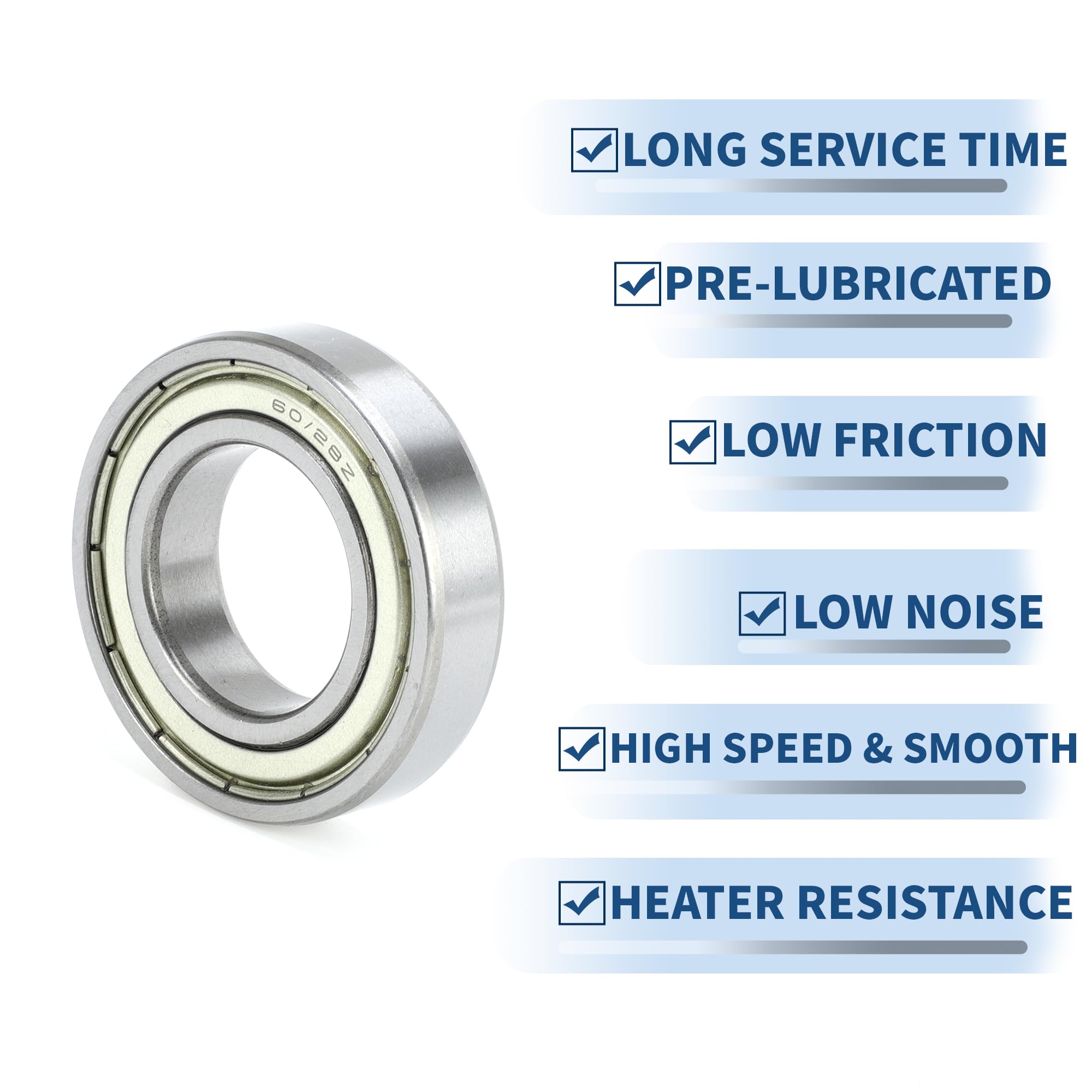 Cikonielf Roulement à Billes à Gorge Profonde 10pcs 608ZZ Roulements à