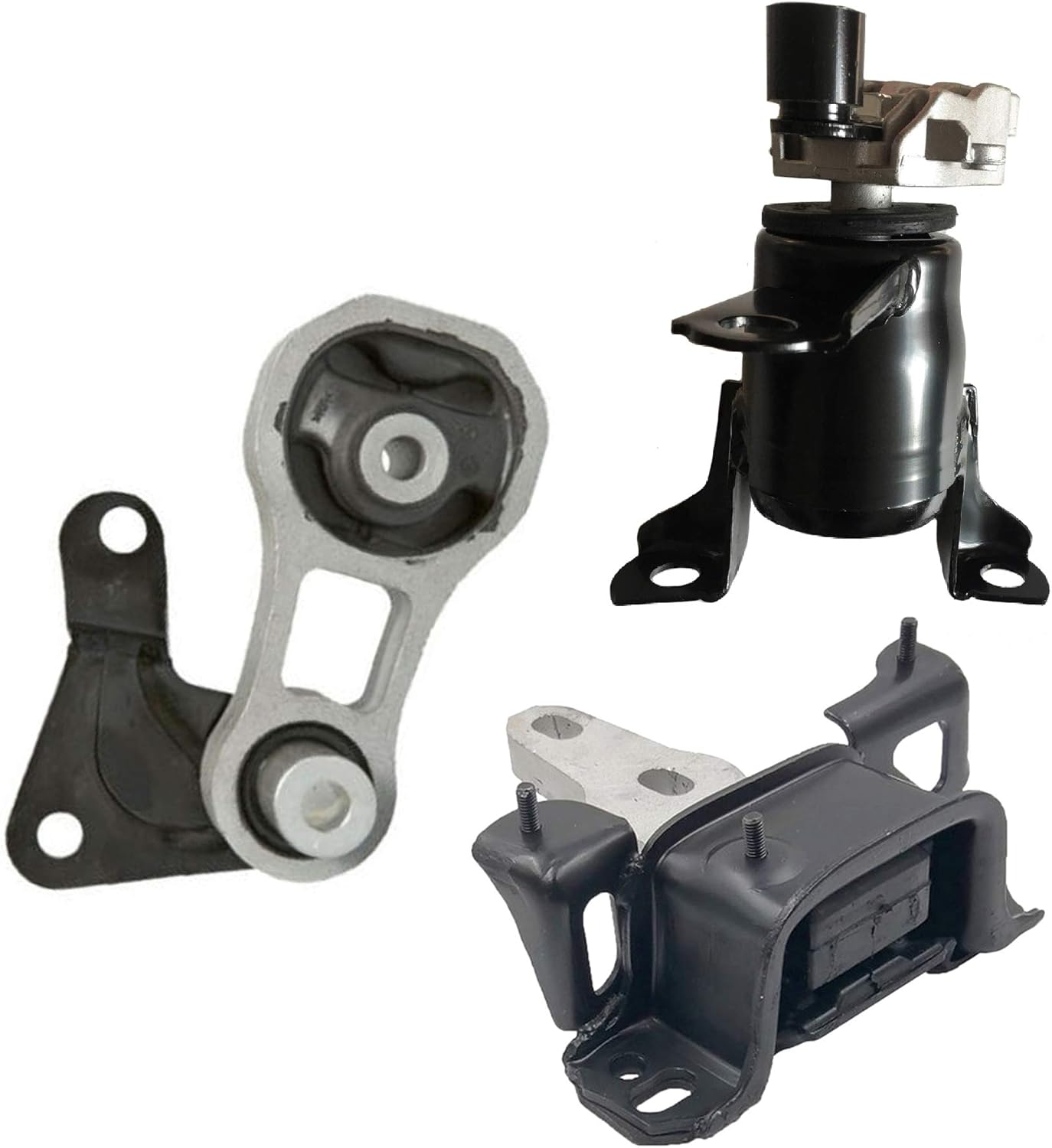 Compatible with 11-16 Ford Fiesta 1.6L Engine Motor and Manual Transmission Mount Set of 3PCS A5566(5566W) A5507 A5515 2011 2012 2013 2014 2015 2016