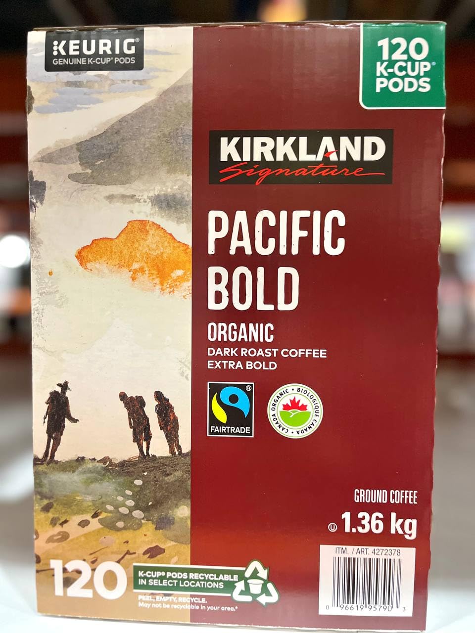 KIRKLAND SIGNATURE PACIFIC BOLD PACK OF 120 K- CUPS 1.36KG