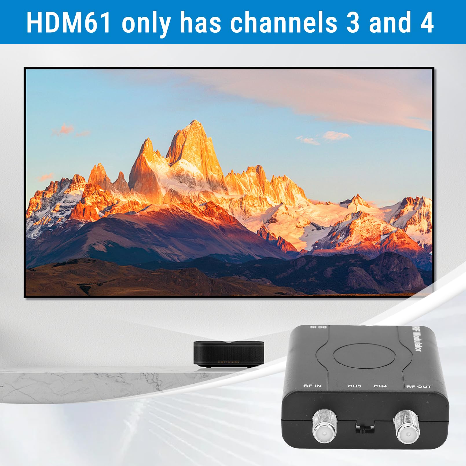 Adaptateur HDMI vers coaxial HDM61 convertisseur RF vers HDMI 1080p NTSC CH3 CH4 modulateur RF