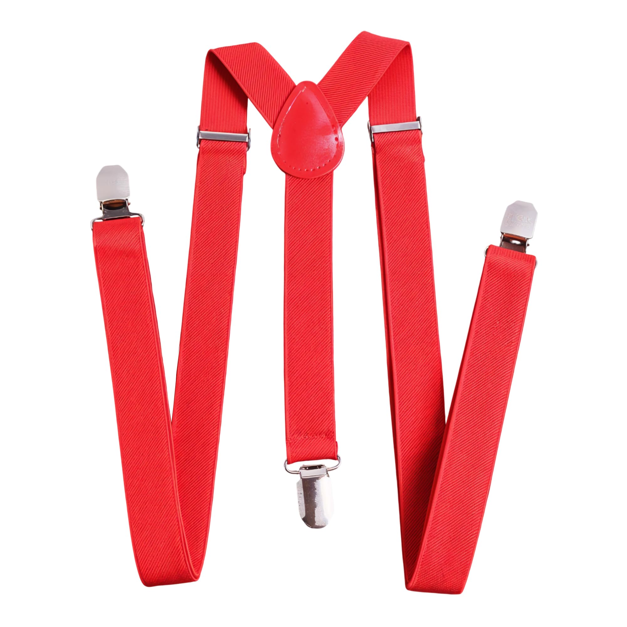Trimming Shop Men's Suspender Braces - Heavy Duty Clip on Suspenders - Fully Adjustable and Elasticated - Fashion Accessory for Parties, Weddings, Casual, Formal Events