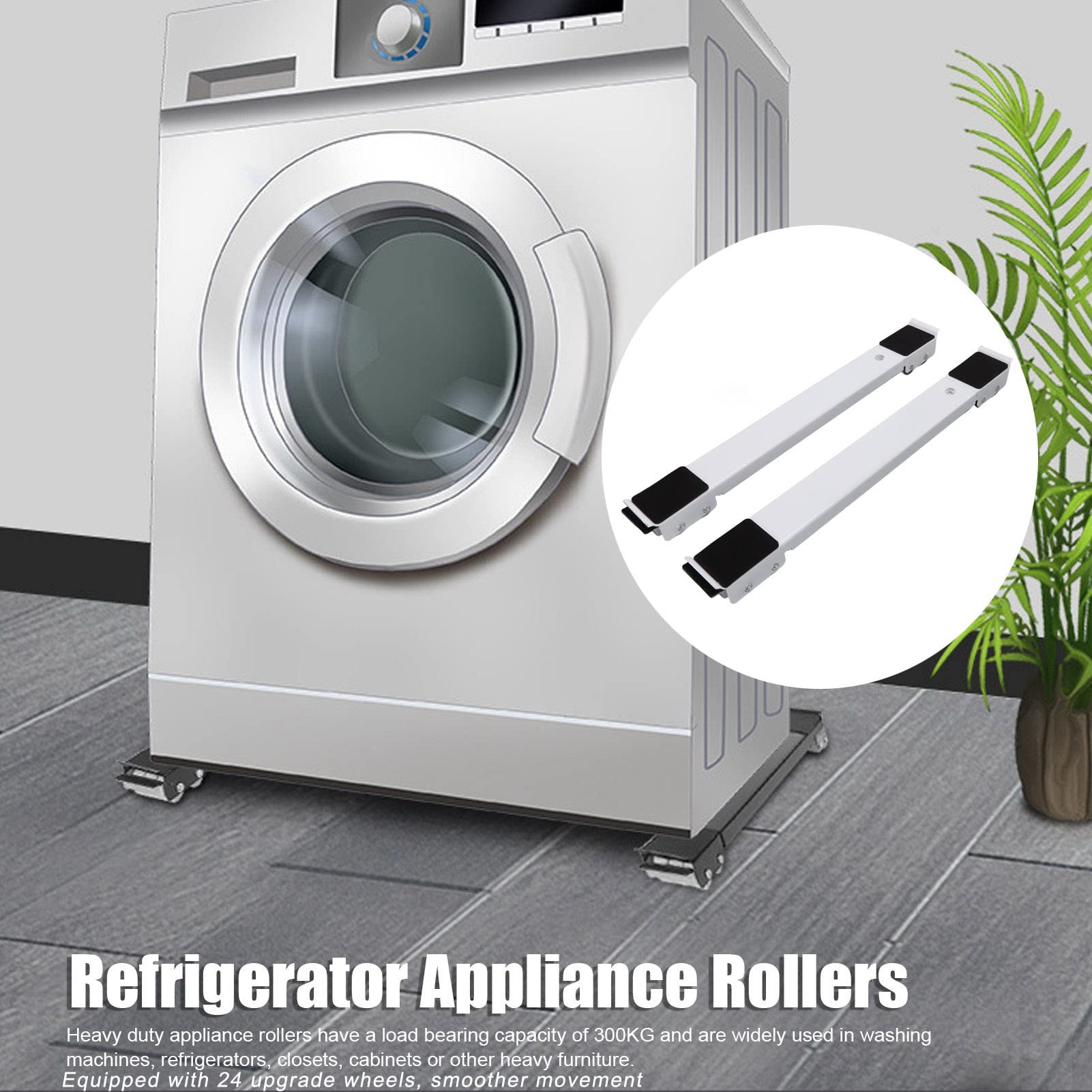 KELIXU Extendable Appliance Rollers Washing Machine Wheels, Heavy Duty