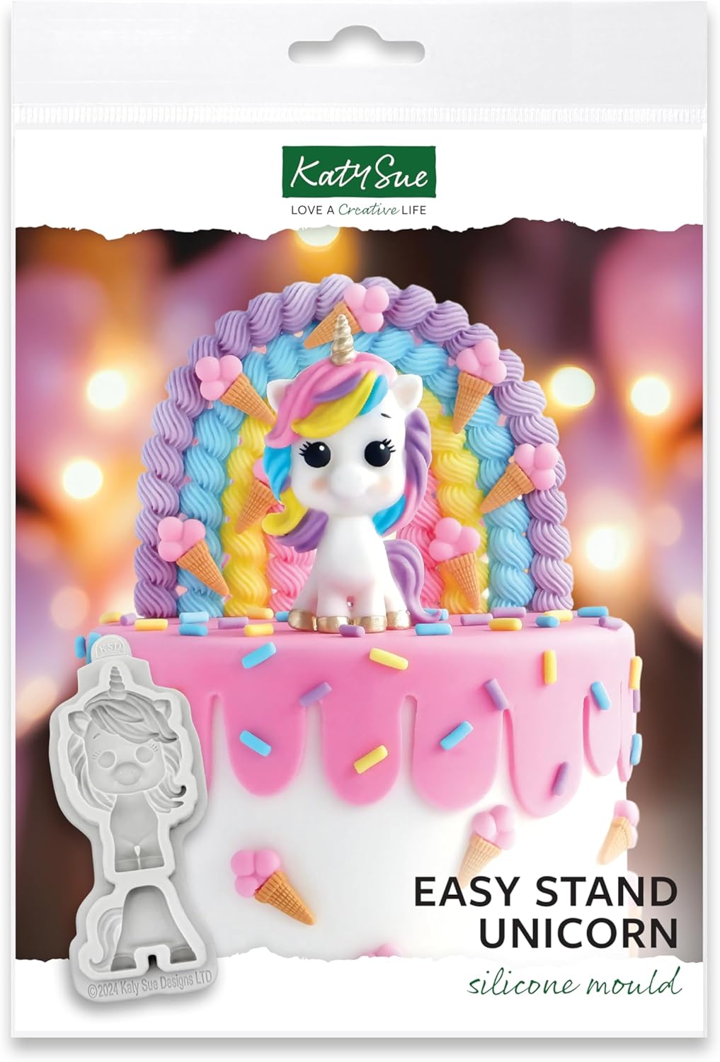 Molde de silicona para fondant Katy Sue Unicornio