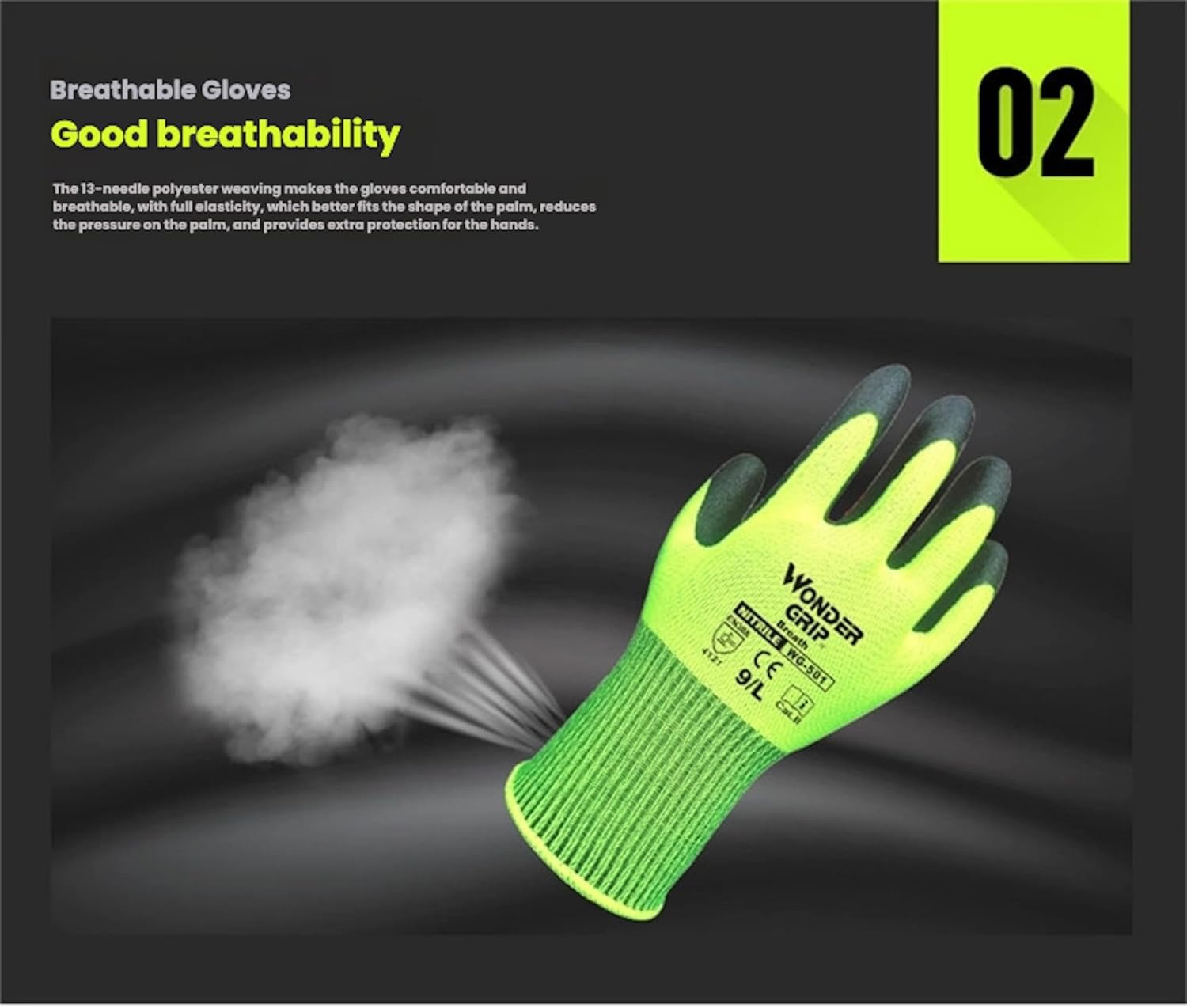 10 Pairs Enhanced Professional Gardening Gloves, Nitrile Rubber Coated, Anti Slip and Oil Resistant