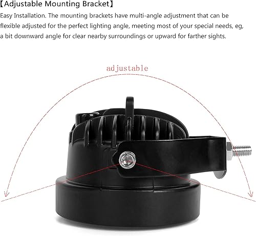 Miniatura 6 de Luces LED redondas de 4 pulgadas, 60 W, luces antiniebla para conducción todoterreno, barra de luz auxiliar para parachoques de 12 V, 24 V,