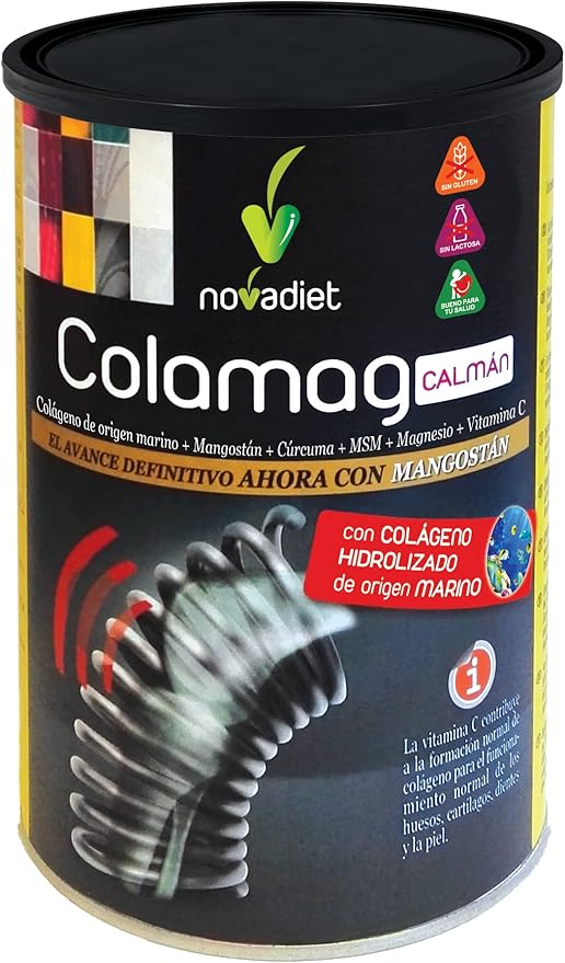Novadiet COLAMAG CALMÁN con Colágeno Marino y Extractos Naturales para Articulaciones y Piel 300g