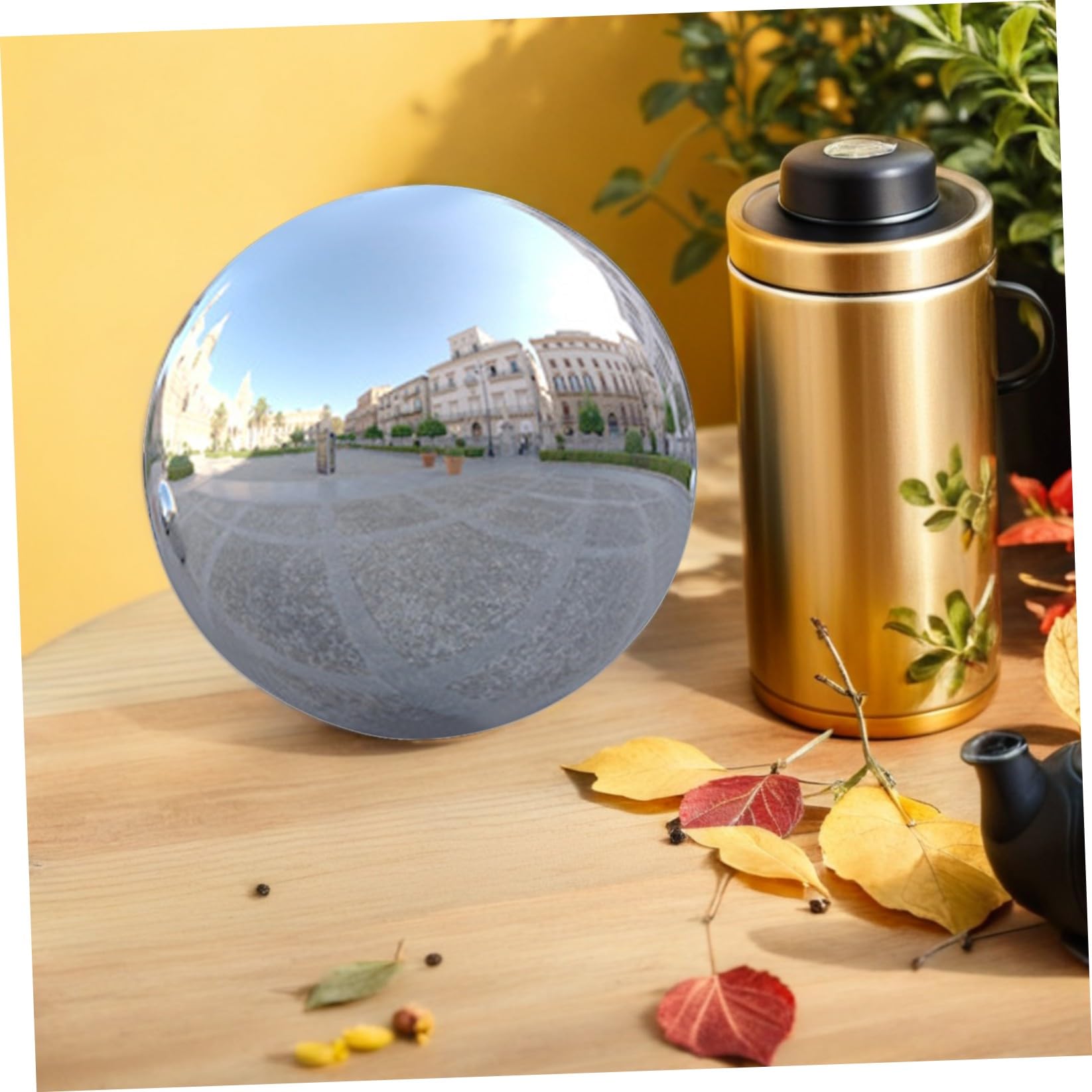 Sfera Riflettente in Acciaio Inox per Giardino e Cortile