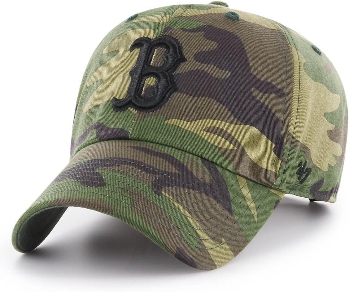 Brand アジャスタブル キャップ - MLB ボストン・レッドソックス (Boston Sox) ウッド カモフラージュ