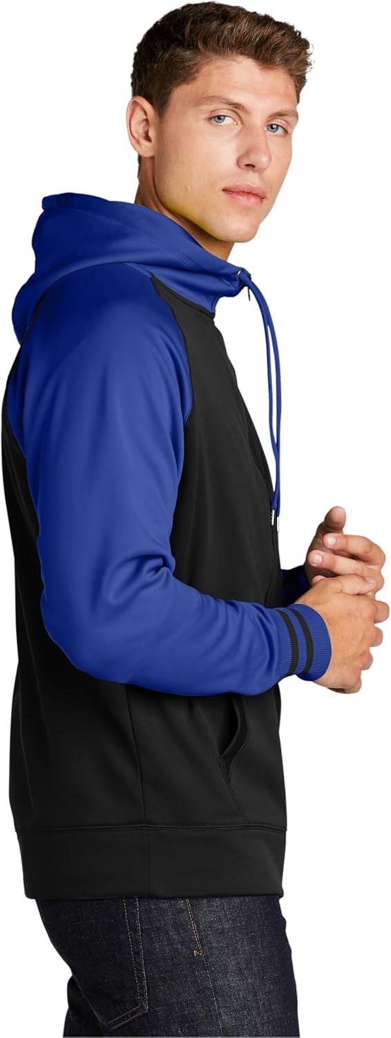 Sport-Tek?ST236 Sport Wick?Varsity Fleece Full Zip Hooded Jacket - Image 2