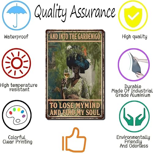 Vista 31 de LIUAXICIA Letreros de metal divertidos para jardín, letreros de metal con diseño de colibrí, para garaje, hogar, cafetería, bar, granja, pared